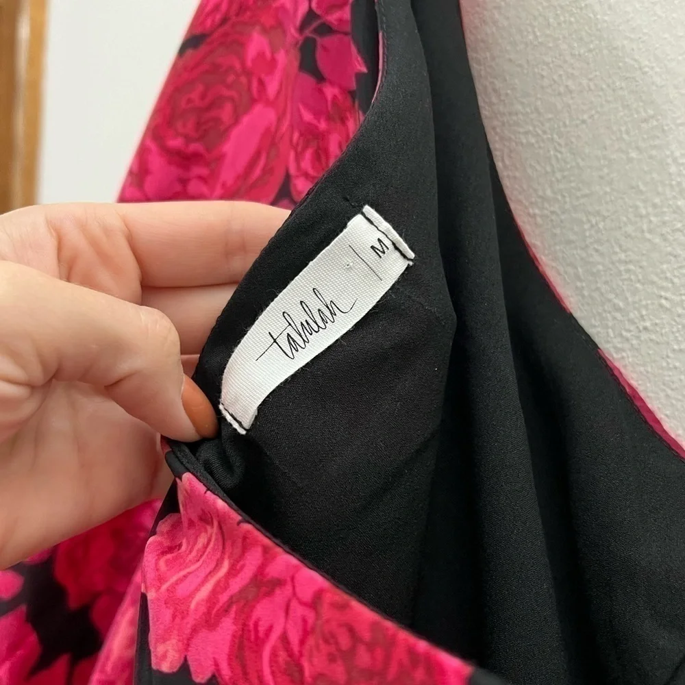 EUC Talulah Floral One Shoulder Roses Midi Dress Size Medium